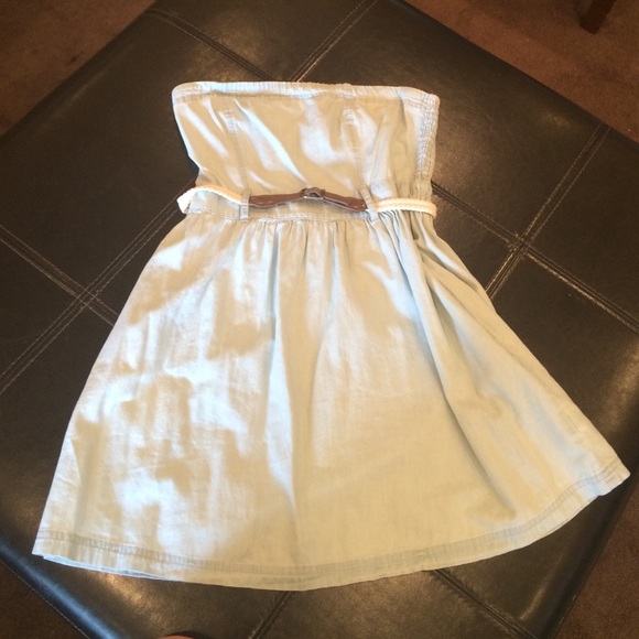 Forever 21 light Jean strapless dress