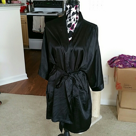 Black sexy silk robe from vs