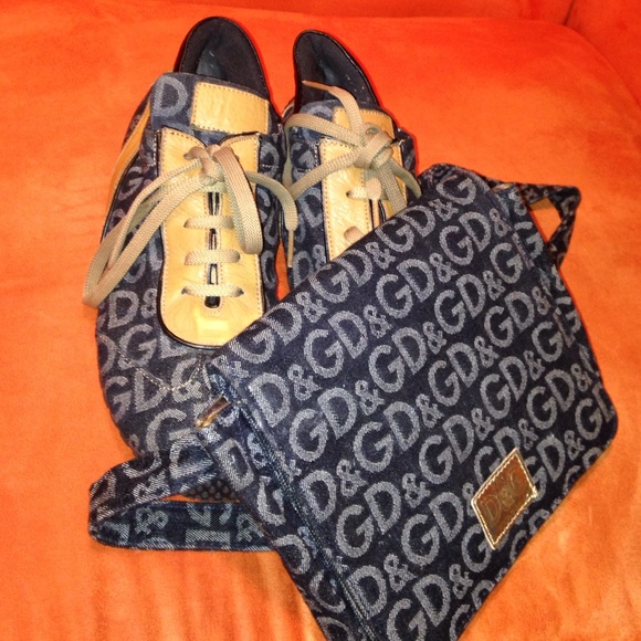 Authentic Dolce & Gabbana sneakers and fanny pack.