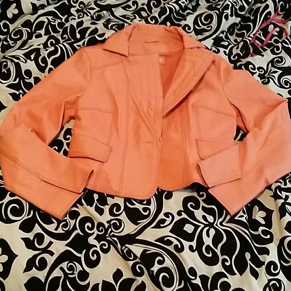 Peachy real leather jacket