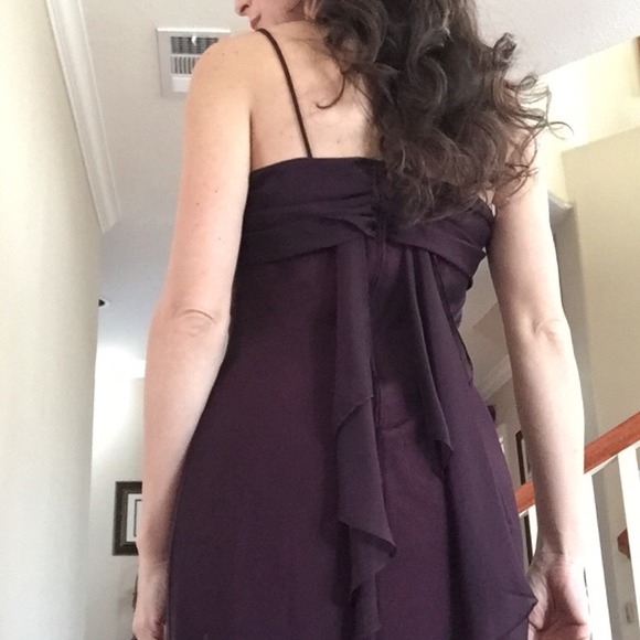 Betsey & Adam Burgundy Long Evening Gown - Picture 2 of 4