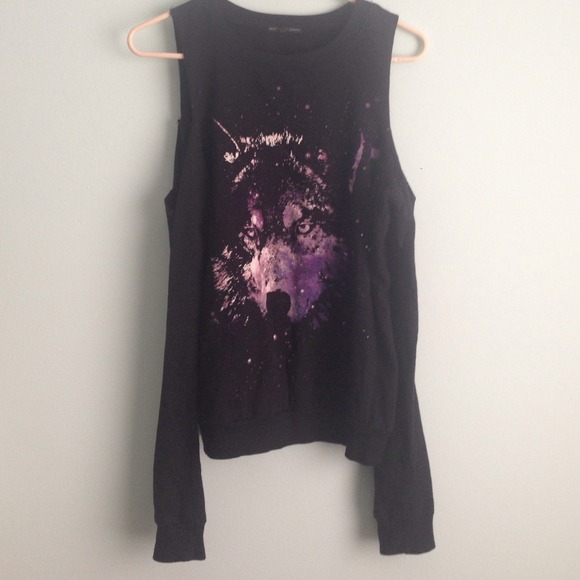 Cold shoulder sweater