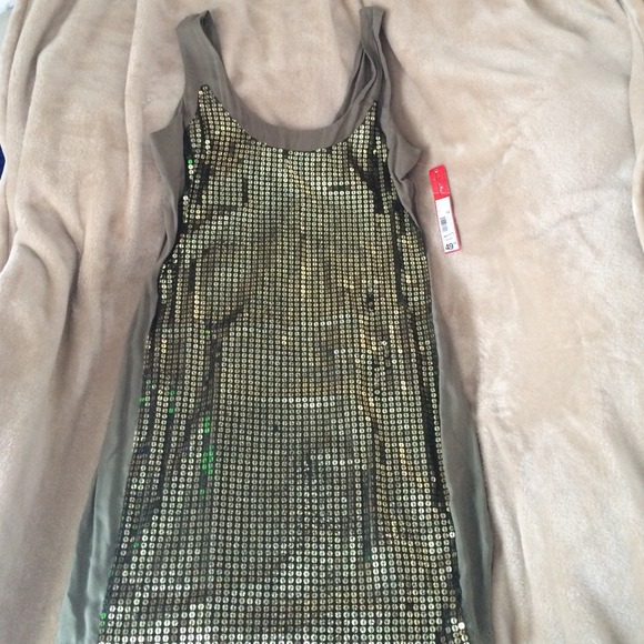 Army green/gold sequin dress 💚💛 - Picture 1 of 4