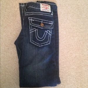 True Religion dark wash skinny jeans
