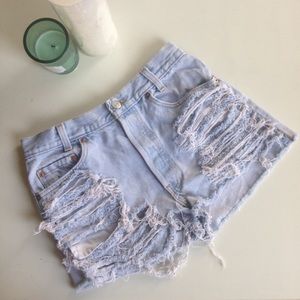 Levi's 701 Student high waisted shorts