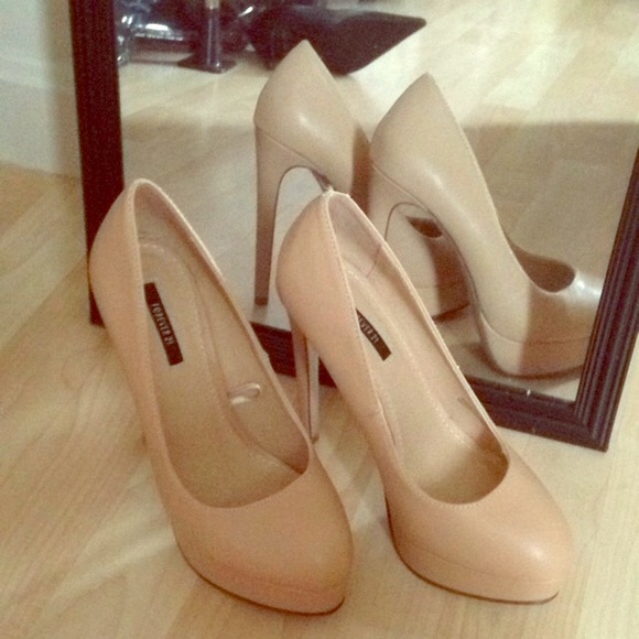 Nude pumps from Forever 21