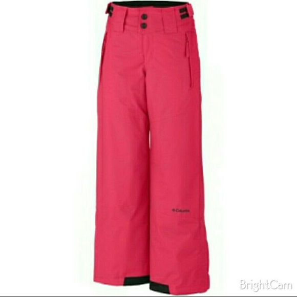 Columbia pink snow pan's size  14/16