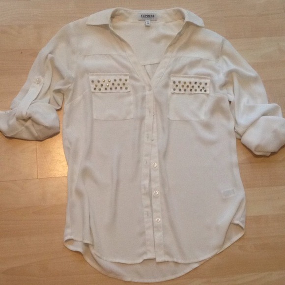 Express Portofino sheer button up