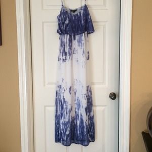 Blue and Whites Maxi Dress