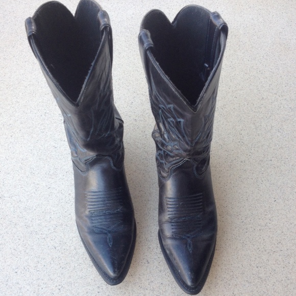 Cowboy/Cowgirl Boots Black/Blue