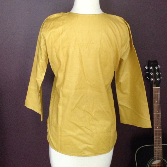 Authentic designer Indian top in canary yellow - Picture 3 of 3