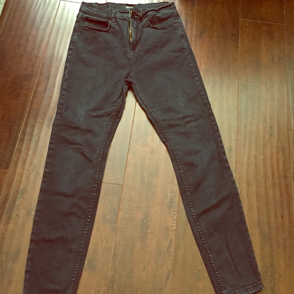 High Rise TWIG ANKLE black jeans