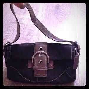 Coach signature metallic purse - snakeskin trim 👜