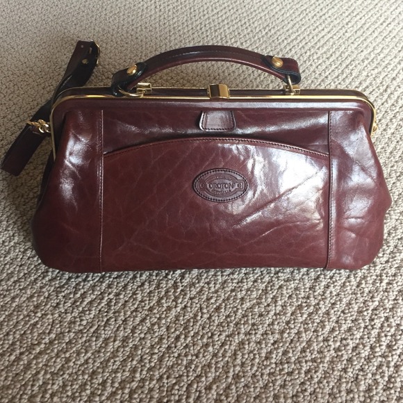 50% off Vintage Handbags - Oroton Brown Leather Doctors Bag from ! elizabeth&#39;s closet on Poshmark