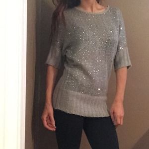 Thick Grey quarter sleeve sweater