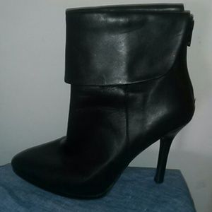 Ralph Lauren high heeled black leather boots 6