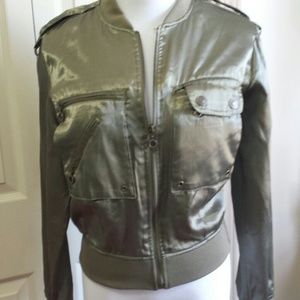 Nb satin cargo zipper up