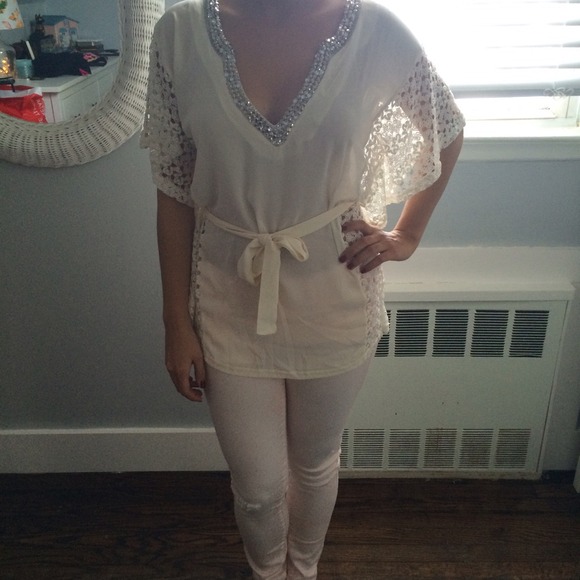 Lacey chiffon top