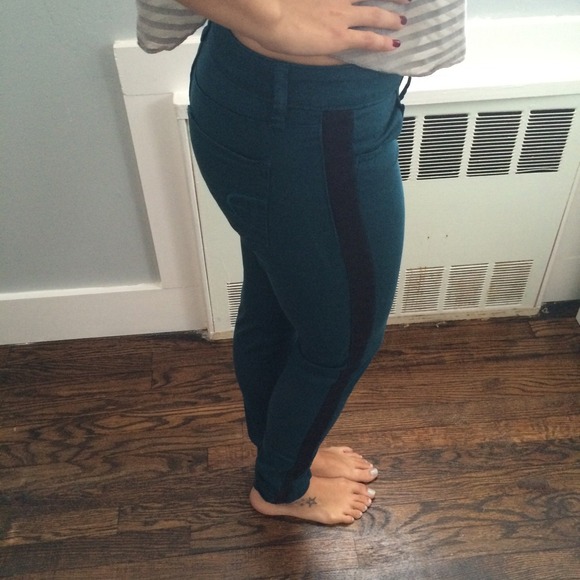 Turquoise tuxedo pants - Picture 3 of 3