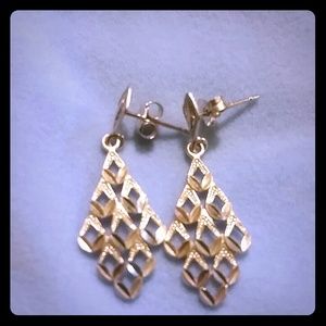 10k white gold earring