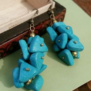 Modern turquoise earrings