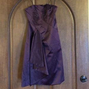 The Limited - Dark Purple Strapless Satin Dress