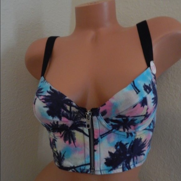 NWT tropical bustier