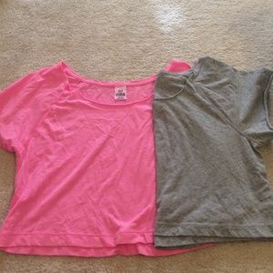 2 Victorias Secret Love Pink Crop Top