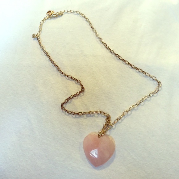 Pink heart necklace