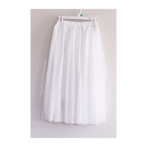 White Tulle Skirt