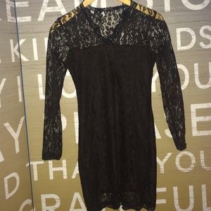 Mini black Lace dress💋
