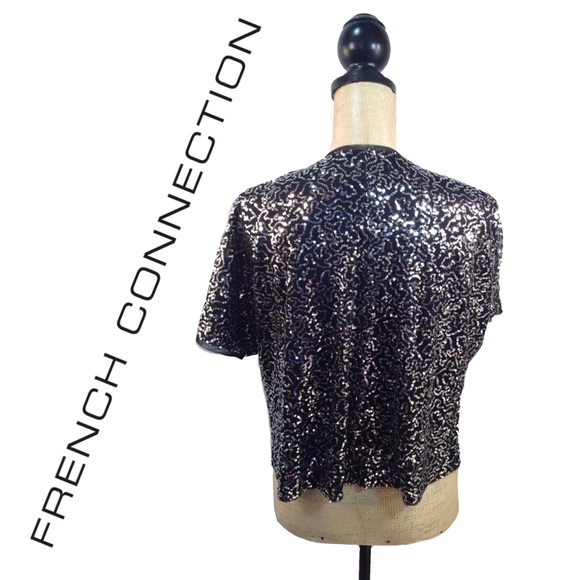 NWT French Connection Sequined Cropped Shrug - Picture 2 of 4
