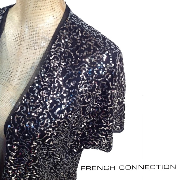 NWT French Connection Sequined Cropped Shrug - Picture 3 of 4
