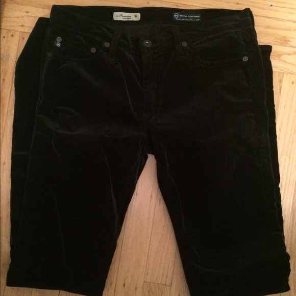 AG Black Velvet Pants