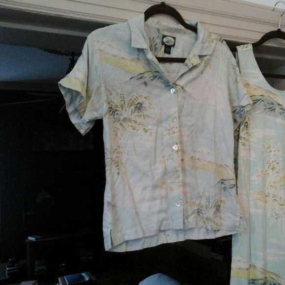 Tommy Bahama maxi dress and top silk - Picture 2 of 3