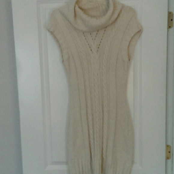 Cowlneck sweater dress