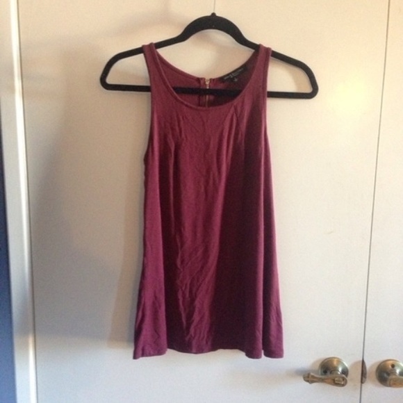 High Neck Burgundy Top