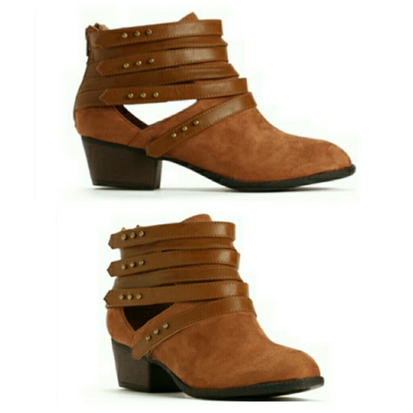 Windsor suede ankle cut out booties/sandals
