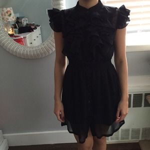 Romeo and Juliet black ruffle dress