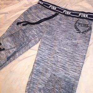 Victoria's Secret pink heather grey gym pant.