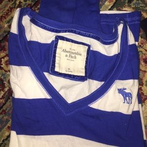 Long sleeve Blue and White Abercrombie Shirt