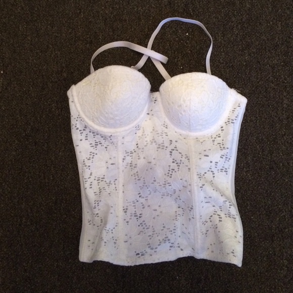 White lace corset