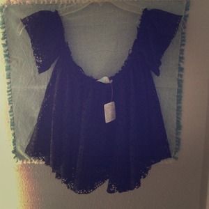 Brand New Free People Beach slouch crop