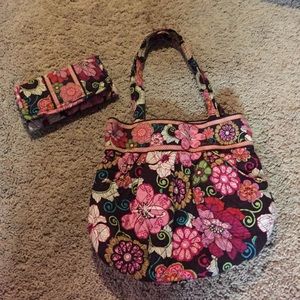 2 piece set vera bradley purse and wallet