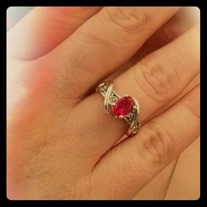 Beautiful Ruby promise ring from Kay Jewelers