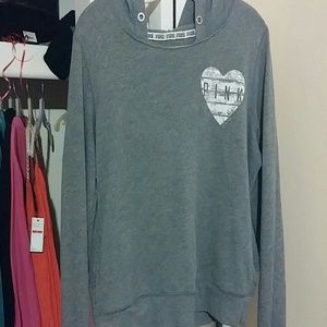 Grey Love PINK hoodie!!!!