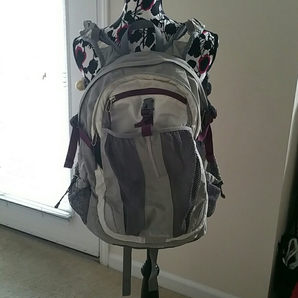 Gently loved purple north face back pack