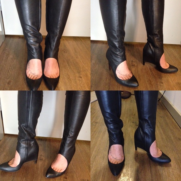 Ports 1961 Black Boots with Cutout - Picture 3 of 6