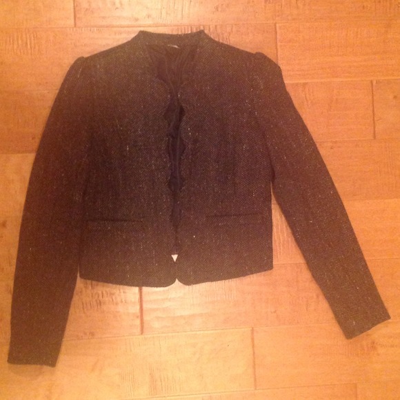 Tweed Crop Jacket with Scalloped Edges
