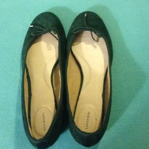 Lands End polka dot flats